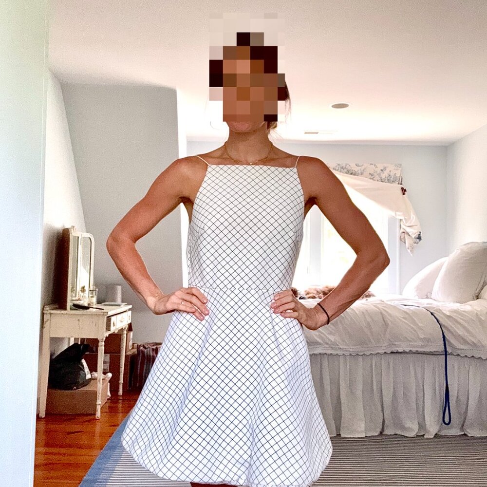 Keepsake Open Back Checkered Mini Dress, Size Small - Picture 3 of 9